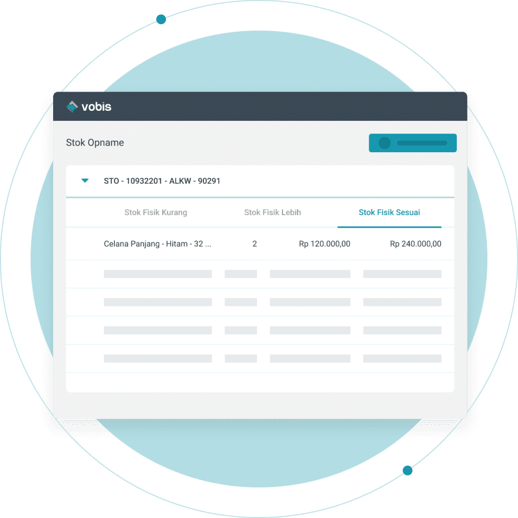 Vobis - Penyesuaian stok fisik (Stock Opname)
